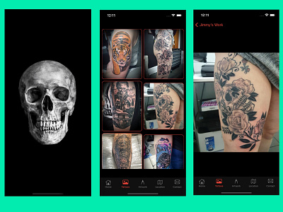 Tattoos by Jimmy Scott design figma mobile mobile app design mobile design mobile ui ui ui design uiux ux design
