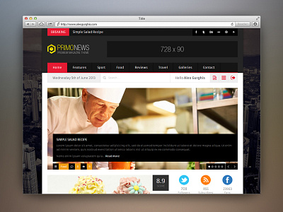 PrimoNews - Premium Review Magazine front end. magazine premium review system theme wordpress