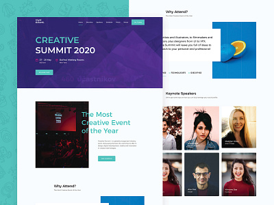 Creative Summit Landing Page business creative creative design directory events landing page responsive summit theme tickets website wordpress