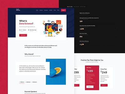 Data Science Course Landing Page clean course data events landing page responsive science template theme tickets website wordpress