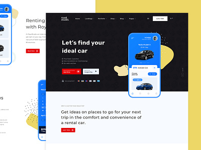 Automotive App Landing Page app automotive car clean illustration landing minimalist modern page rent responsive saas theme ui uiux ux vehicles website wordpress