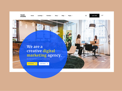 Marketing Agency Landing Page agency business clean creative daily design digital illustration inspiration marketing modern responsive studio theme ui ux website wordpress