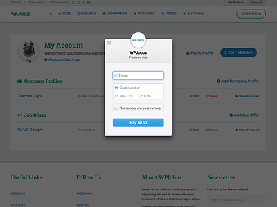 Wpjobus + Stripe = <3 gateway jobboard stripe wordpress wpjobus