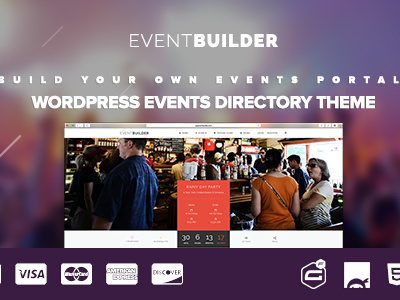 EventBuilder – WordPress Events Directory Theme advertising directory events faceted paypal responsive reviews search stripe theme wordpress