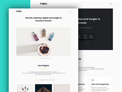 Fubix Sneak Peek (WIP WordPress Theme)