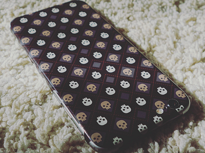 Halloween Skull Sticker cover free halloween iphone pattern skull sticker