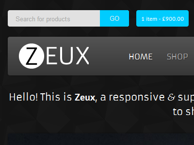 Zeux - A Responsive e-Shop WordPress Theme eshop jigoshop responsive theme website wordpress