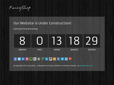 FancyShop Under Construction Page construction page under