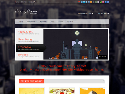 Fancy Theme responsive theme web website wordpress