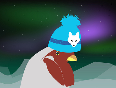 gallo con gorro illustration