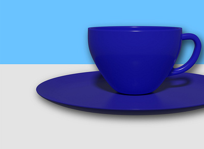 taza azul 3d blender cup