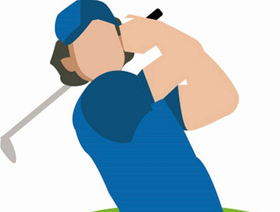 Golfista flat design flat golf ilustration ilustrator