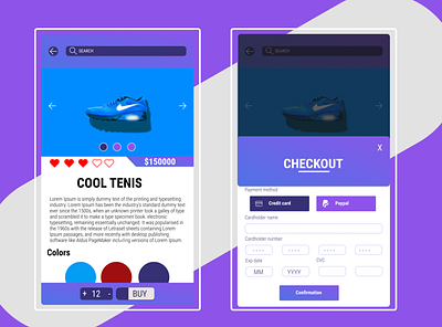 Credit Card Checkout dailyui dailyui 002 dailyuichallenge design movil shoes ui ux