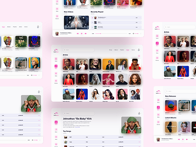 Vestro Music: Music Streaming Platform dashboard ui music app ui ui design uiux webapp webdesign