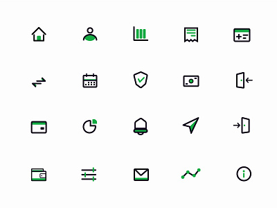 UI Icons for a Payment App. dashboard ui icon design icon set iconography ui uidesign