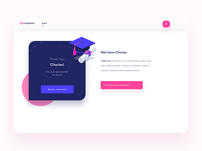 Edusponsor's Sponsorship Message design uidesign uiux webdesign
