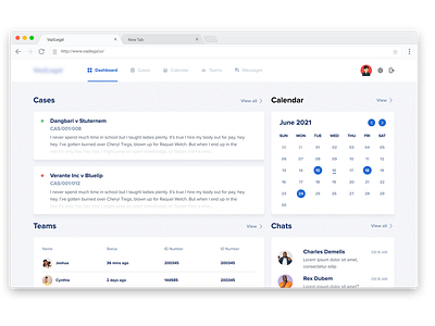 Legal Case Management System dashboard product design uidesign webapp webdesign