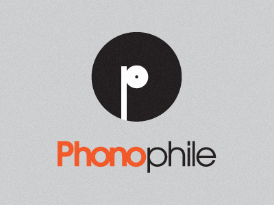 Phonophile grey id logo orange phono phonophile record repair turn table turntable vinyl