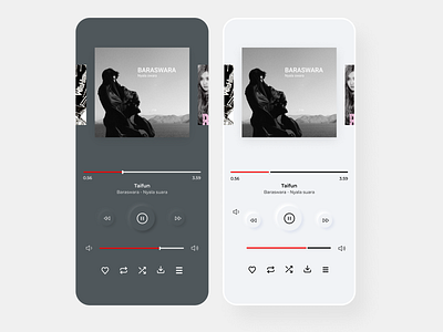 music app - neumorphism app design music app music player neumorphism