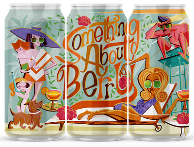 Something About Berry for Local Brewing Co. beer beer can beer label beer label design character design custom type dog illustration liquor