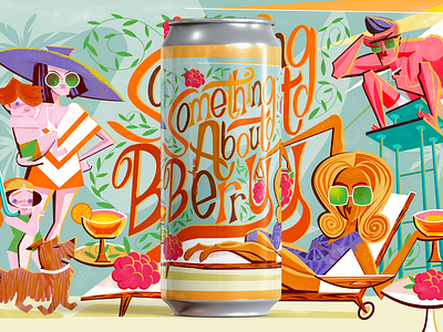 Something About Berry Mockup beer can beer label custom type illustration