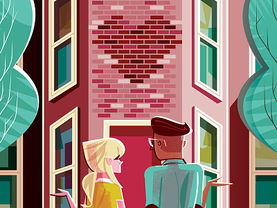 Let's move in together! bea brownstone editorial illustration