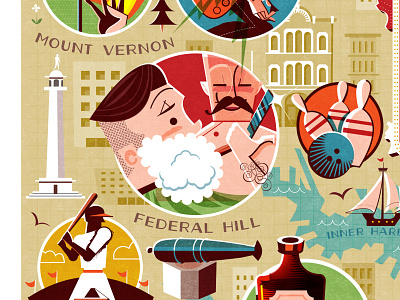 Close shave! editorial illustration illustration maps shaving