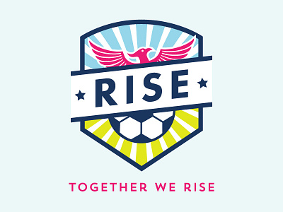 RISE Soccer Club Identity branding logo print design visual identity website