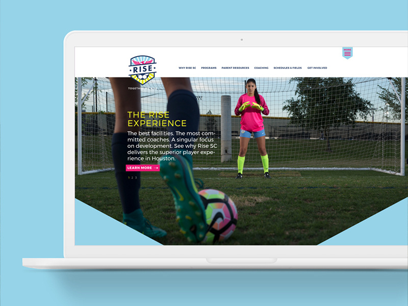 RISE Soccer Club Identity digital design website branding logo visual identity