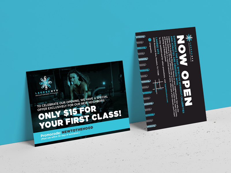 Lagree HTX Identity social media design signage print design digital design email marketing logo visual identity website copywriting branding