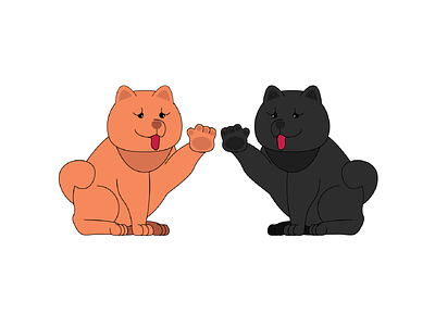 Tofu the Chow and Friends animal chow chow cute design dog illustration illustrator instagram puppy vector vector art