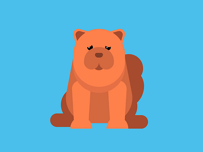 Sleepy Chow Chow after effects character character design chow chow cute dog flat design illustration illustrations illustrator