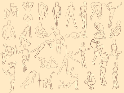 pose reference sketch