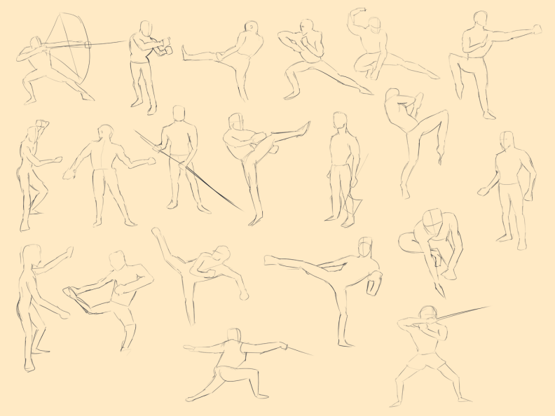 How to Draw Dynamic Poses: Different Action Poses Step by Step