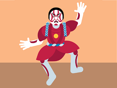 The Kabuki art cartoon character design clean concept creative dream flat flat design illustration illustrations japan