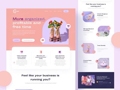 Curate - Event Planer Landing Page ✨