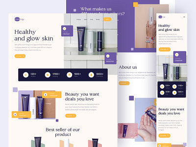 Curology Skincare Landing Page - Bandland UI Kit