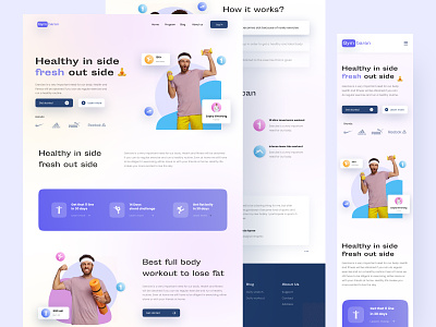 Gymbaran Sport Landing Page - Bandland UI Kit app branding button design figma gym illustration landingpage logo sport ui uidesign uiux web webdesign webflow