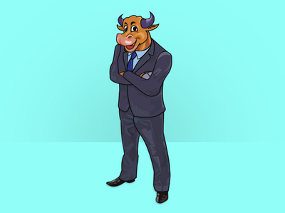 The Corporate Bull bull corporate illustration vector