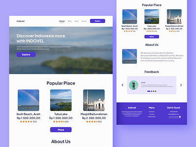 Indovel - Travel Agency Web app design flat minimal ui ux web webdesign