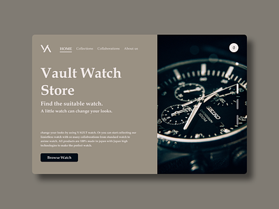 Vault - Landing Page app branding design flat landing landingpage minimal minimalist ui uiux ux web webdesign