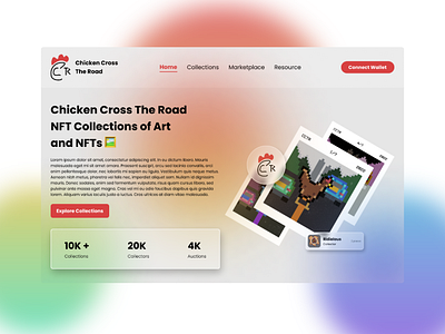 CCTR - NFT's show case 2d app design desktop figma flat illustration logo minimal nft showcase ui ux web webdesign website