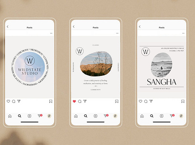 IG Graphics for Wildstate Studio branding canva canvatemplate graphic design graphics instagram instagram post instagram template meditation social media design socialmediapost socialmediatemplate wellness