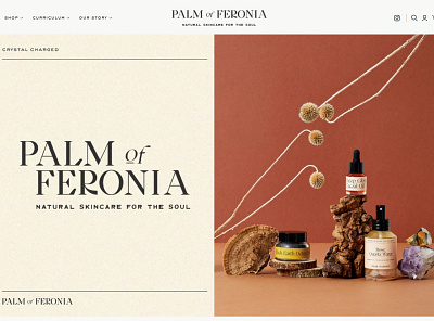 Web #WIP — Palm of Feronia ecommerce natural skincare perle studios perlestudios shopify shopify design shopify theme skincare web design webdesign website website concept website design