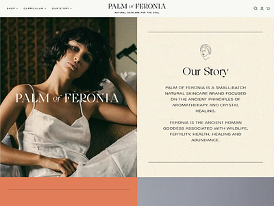 Palm of Feronia "About" Page Design - by Perle Studios