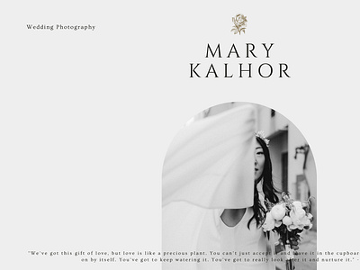 Branding & Logo Design for Wedding Photographer Mary Kalhor brand identity branding graphic design logo design logo designs website design wedding photographer wedding photography