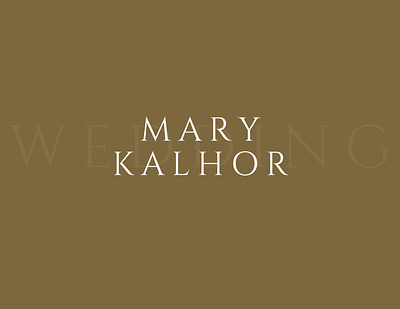 Logo Design for wedding photographer Mary Kalhor font graphic design logo logo design logo design branding typeface wedding photographer wedding photography