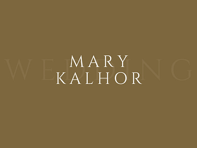 Logo Design for wedding photographer Mary Kalhor
