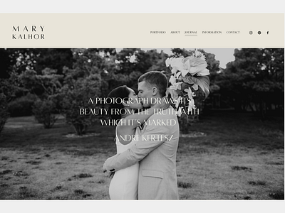 Mary Kalhor Wedding Photography Website Design