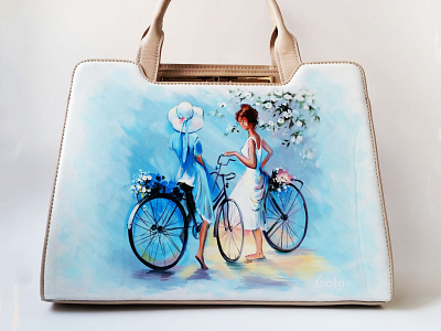Warm summer art bag color concept creative design handmade illustration painting роспись